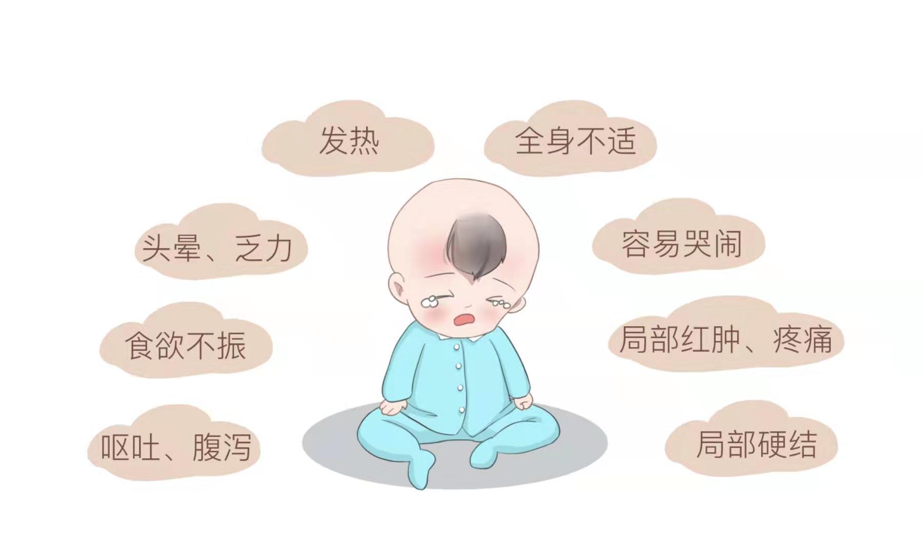 寶寶打完疫苗后出現(xiàn)發(fā)燒、接種部位紅腫怎么辦？